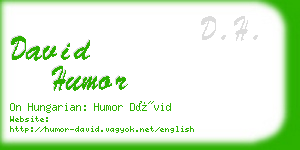 david humor business card